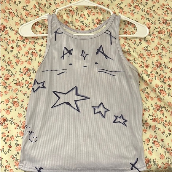 🌻 Kids Starry Tank Top - Gray - Picture 1 of 2